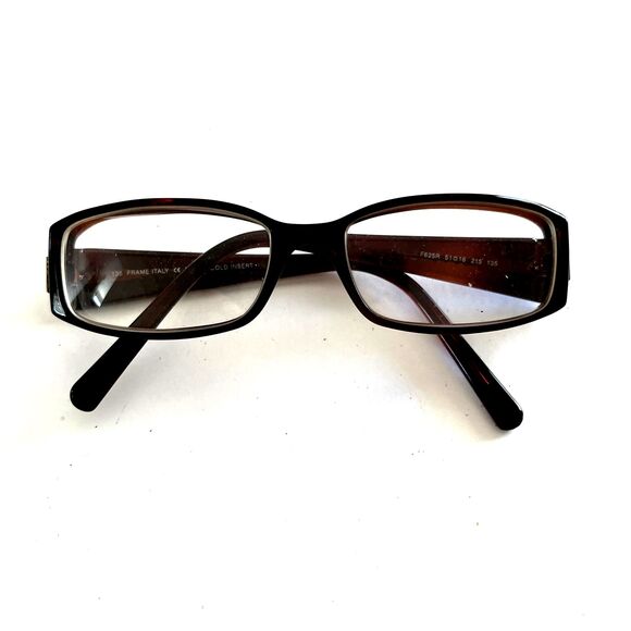Fendi Eyeglasses Cold Insert F 625R 215 Italy Frames Only Brown 51-16-135 main image 4